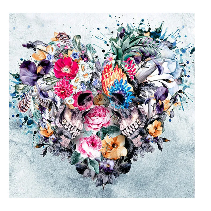 Full Square/Round Drill 5D DIY Diamond Painting "Skull Flowers Love" 3D Embroidery Cross Stitch Mosaic Decor Gift
Full Square/Round Drill 5D DIY Diamond Painting "Skull Flowers Love" 3D Embroidery Cross Stitch Mosaic Decor Gift