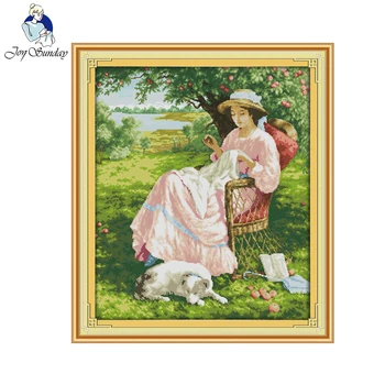 Joy Sunday The Woman Under An Apple Tree Counted 11CT and 14CT Canvas DMC Chinese Cross Stitch Sets Embroidery Needlework
Joy Sunday The Woman Under An Apple Tree Counted 11CT and 14CT Canvas DMC Chinese Cross Stitch Sets Embroidery Needlework
