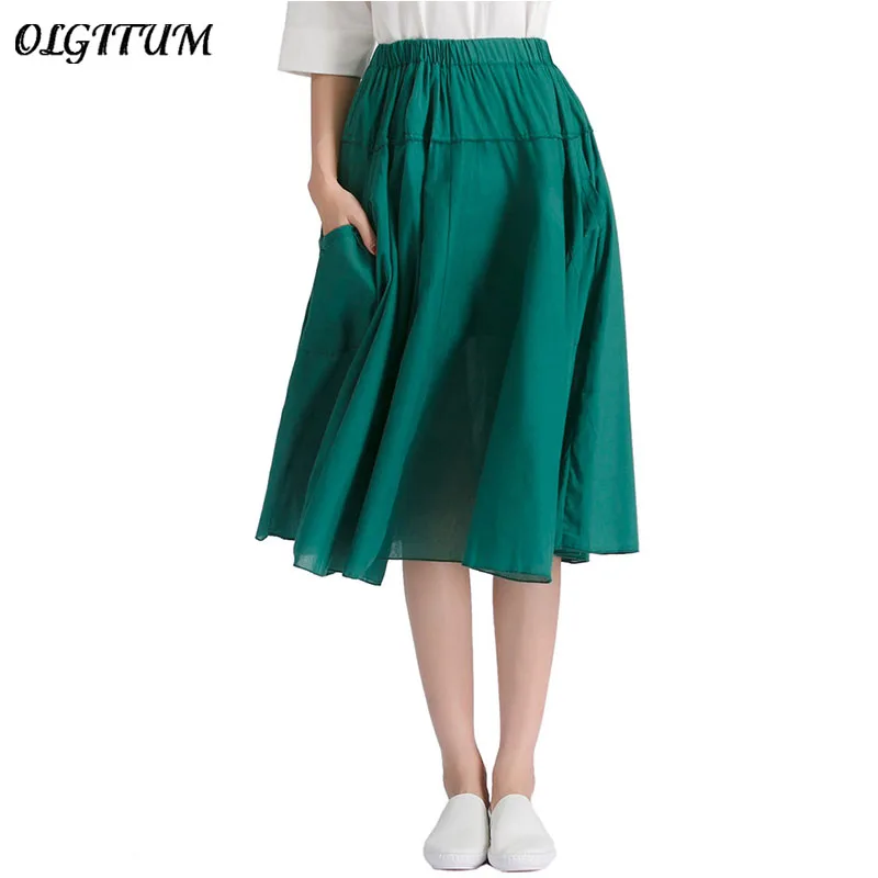 2019 Spring Summer hot sale Long Pleated Skirts Fashion Long skirts double pocket cotton solid color skirt
2019 Spring Summer hot sale Long Pleated Skirts Fashion Long skirts double pocket cotton solid color skirt
