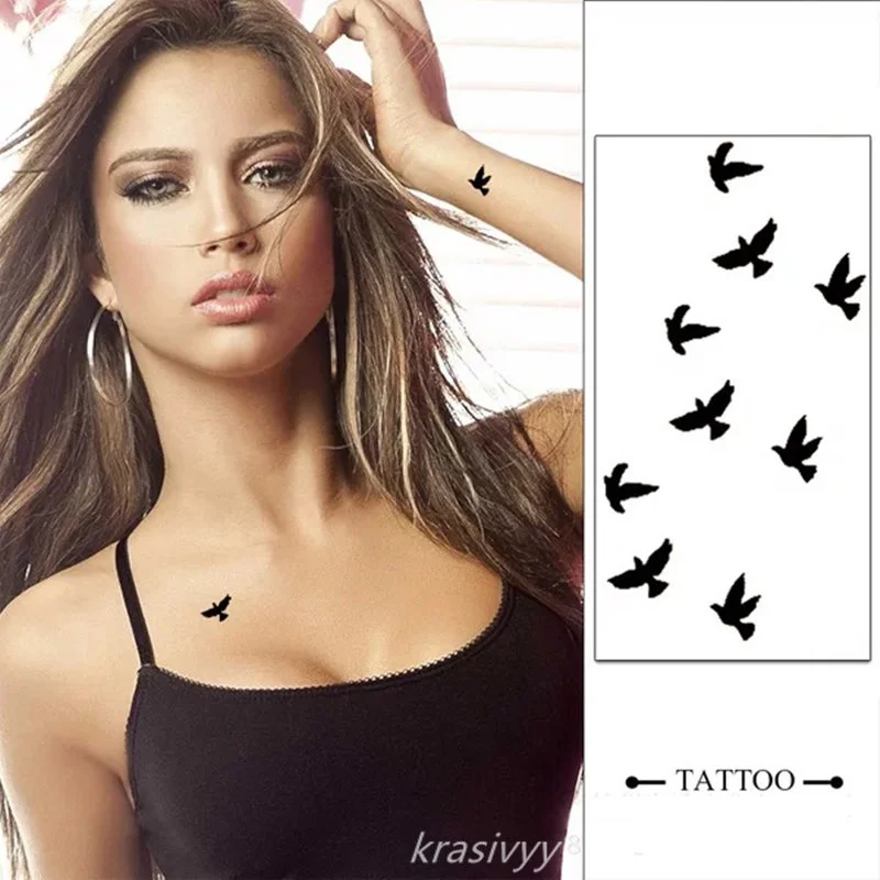 Krasivyy temporary tattoos stickers flash tattoo black little birds simple tattoos paste makeup girls water transfer fake tattoo
Krasivyy temporary tattoos stickers flash tattoo black little birds simple tattoos paste makeup girls water transfer fake tattoo