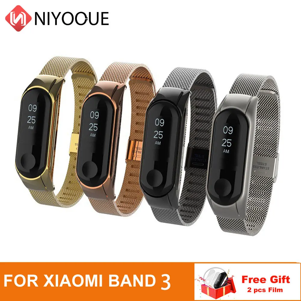 NIYOQUE Strap For Miband 3 Smart Bracelet Colorful Metal Steel Strap Belt For Xiaomi Mi Band 3 Wristband
NIYOQUE Strap For Miband 3 Smart Bracelet Colorful Metal Steel Strap Belt For Xiaomi Mi Band 3 Wristband