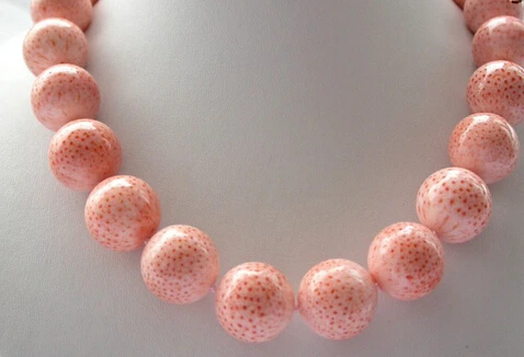 Hot sell Noble- FREE SHIPPING>>@> A790 stunning big 14mm round pink crude coral necklace
Hot sell Noble- FREE SHIPPING>>@> A790 stunning big 14mm round pink crude coral necklace