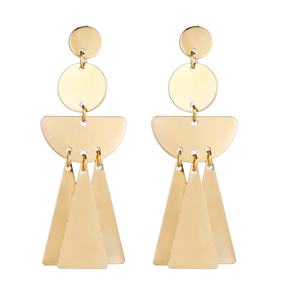 AY Bohemian Geometric Drop Earrings Woman Vintage Metal Tassel Triangle Dangle Earring Female Punk Statement Jewelry Gift 2019
AY Bohemian Geometric Drop Earrings Woman Vintage Metal Tassel Triangle Dangle Earring Female Punk Statement Jewelry Gift 2019