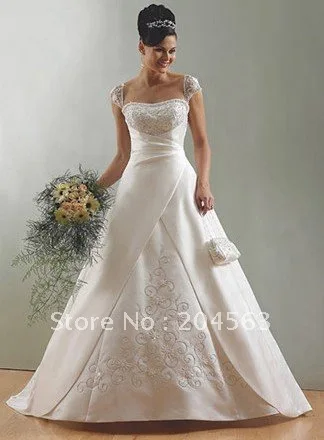 Free shipping best selling Embroidery A Line Bride Wedding Dresses any size/color
Free shipping best selling Embroidery A Line Bride Wedding Dresses any size/color