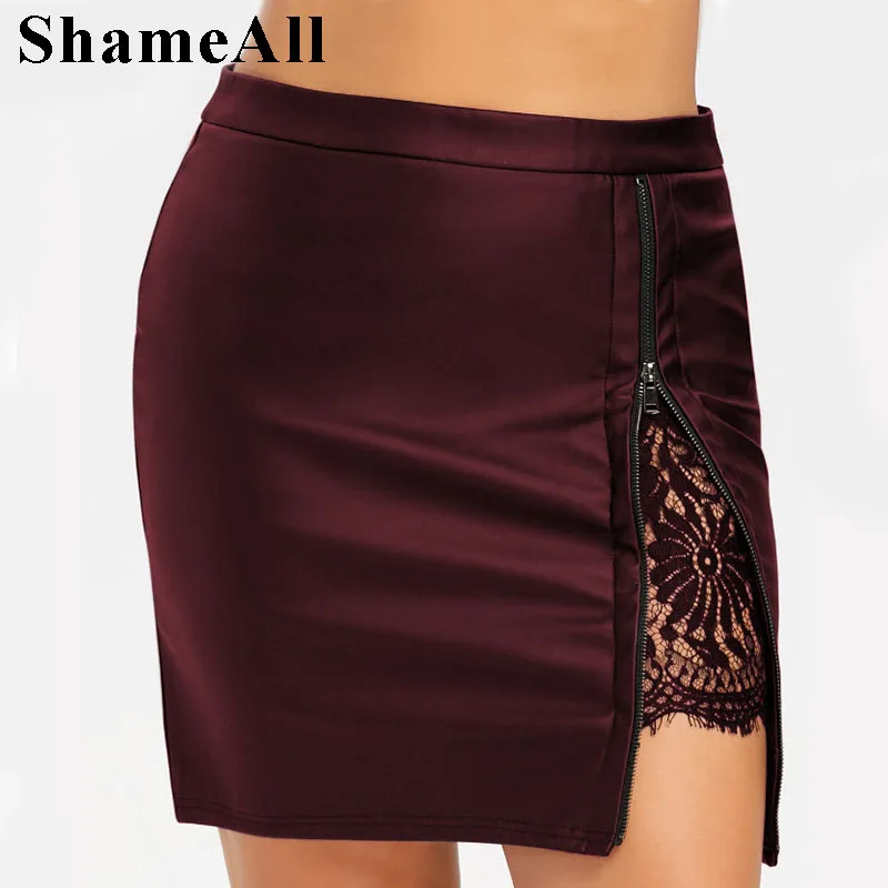 Plus Size 4Xl 5Xl Lace Patchwork Slim Zipper Skirt Large Size Bandage Pencil Skirts Lace Insert PU Mini Pencil Skirts
Plus Size 4Xl 5Xl Lace Patchwork Slim Zipper Skirt Large Size Bandage Pencil Skirts Lace Insert PU Mini Pencil Skirts