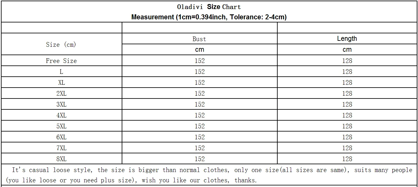 Wish Clothing Size Chart