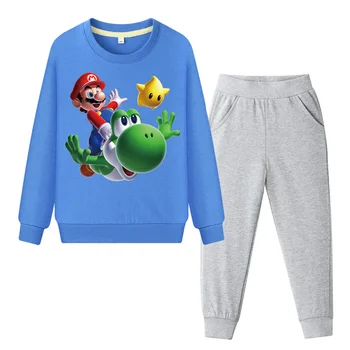 Child Boy Girls Sports Tracksuits Costume Suit Kids Pullover Coat+Pant 2pcs Clothes Set Cartoon Mario Print Girls Autumn ZC034
Child Boy Girls Sports Tracksuits Costume Suit Kids Pullover Coat+Pant 2pcs Clothes Set Cartoon Mario Print Girls Autumn ZC034
