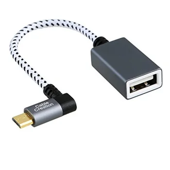 90 Degree Micro USB 2.0 OTG Cable Left Angle Braided On The Go Adapter Micro USB Male to USB Female for with OTG Function,
90 Degree Micro USB 2.0 OTG Cable Left Angle Braided On The Go Adapter Micro USB Male to USB Female for with OTG Function,