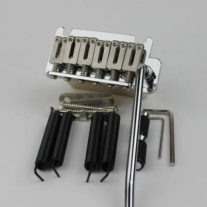 Electric guitar tremolo bridge Tremolo System Stainless Steel Saddles & Brass base & spring BS184 Chrome
Electric guitar tremolo bridge Tremolo System Stainless Steel Saddles & Brass base & spring BS184 Chrome