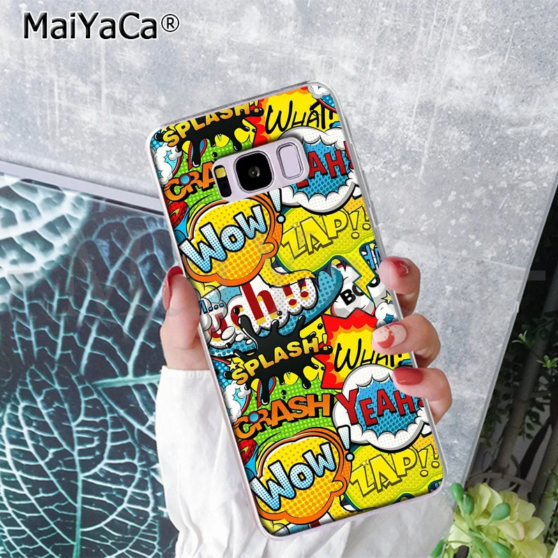 Чехол для телефона MaiYaCa Boom pop art comic Drawing Color задняя крышка Samsung S9 plus S5 S6 S6edge S6plus S7 S7edge