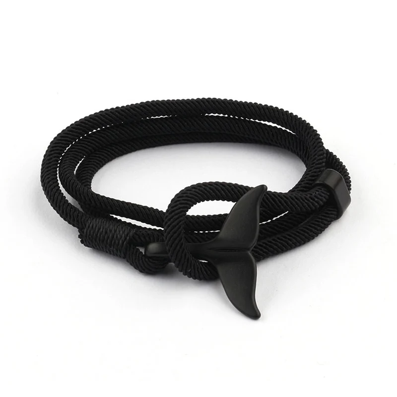 NIUYITID Black Rope Women's Bracelets Whale Tail Anchor Bracelet Men Charm Nautical Women Accessories Handmade Jewellery
NIUYITID Black Rope Women's Bracelets Whale Tail Anchor Bracelet Men Charm Nautical Women Accessories Handmade Jewellery
