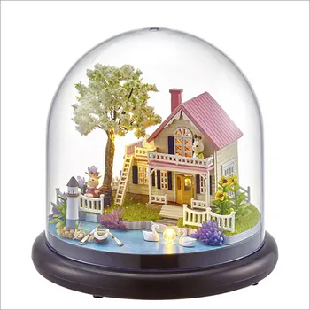 14*14*13.7cm Dollhouse Miniature DIY Doll House With Furnitures Wooden House Toys For Children Gift with Dust Cover Music
14*14*13.7cm Dollhouse Miniature DIY Doll House With Furnitures Wooden House Toys For Children Gift with Dust Cover Music