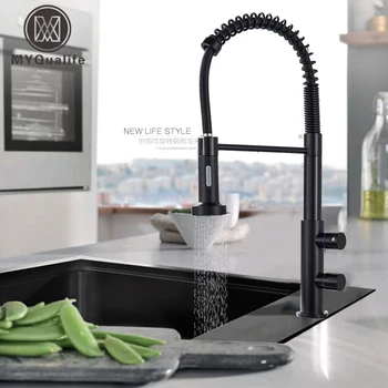 Mattle Black Spring Pull Down Kitchen Mixer Faucet Deck Mounted Kitchen Sink Crane Taps Handheld Sprayer
Mattle Black Spring Pull Down Kitchen Mixer Faucet Deck Mounted Kitchen Sink Crane Taps Handheld Sprayer