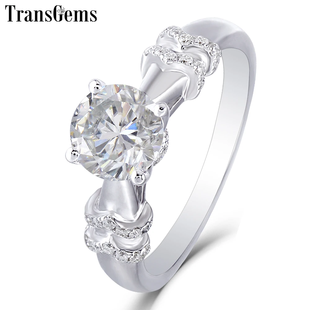 Transgems Moissanite Engagement Gold Ring for Women 14K 585 White Gold Center 2ct F Color VVS Moissanite Gemstone with Accents
Transgems Moissanite Engagement Gold Ring for Women 14K 585 White Gold Center 2ct F Color VVS Moissanite Gemstone with Accents