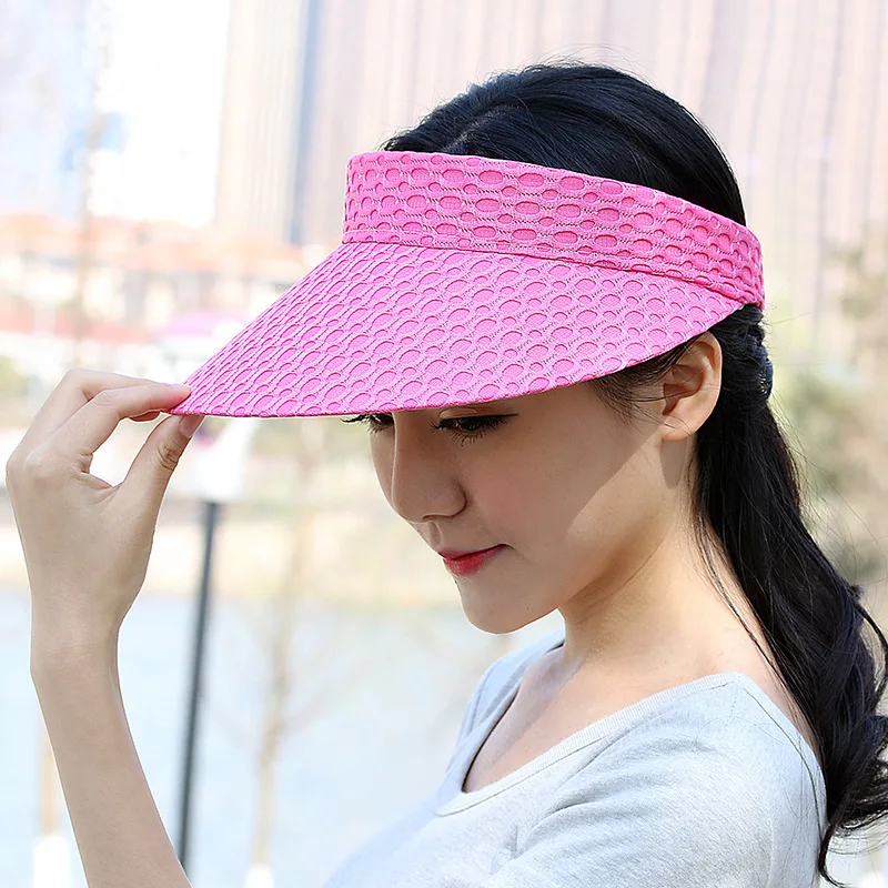 Summer Adjustable Sun Hat Women Backable Sun Visor Hat with Big Heads Wide Brim UV Protection Empty Top Female Beach Outdoor Cap
Summer Adjustable Sun Hat Women Backable Sun Visor Hat with Big Heads Wide Brim UV Protection Empty Top Female Beach Outdoor Cap