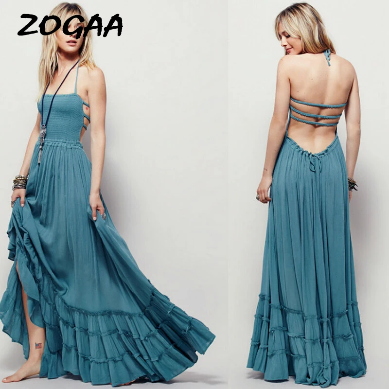 ZOGAA New Summer Women Boho Dress Sleeveless Sexy Strapless Long Dresses Backless Party Hippie Bandage Beach Dress Vestidos 2019
ZOGAA New Summer Women Boho Dress Sleeveless Sexy Strapless Long Dresses Backless Party Hippie Bandage Beach Dress Vestidos 2019