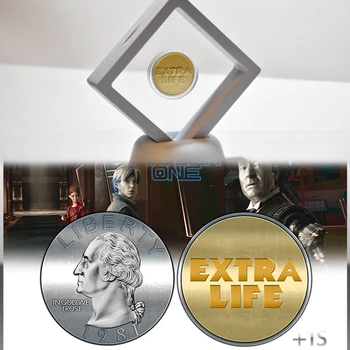 2018 Ready Player one Extra Life Coin Quarter Cosplay Prop Coin Stand Box 1Set Christmas Gift Cool
2018 Ready Player one Extra Life Coin Quarter Cosplay Prop Coin Stand Box 1Set Christmas Gift Cool