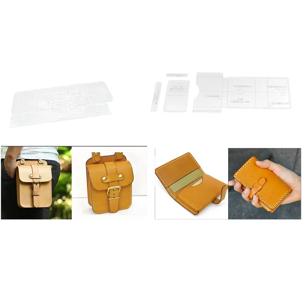 13Pcs Wallet Leather Template Clear Acrylic Leather Template Kit Tool for DIY Leathercraft Bag
13Pcs Wallet Leather Template Clear Acrylic Leather Template Kit Tool for DIY Leathercraft Bag