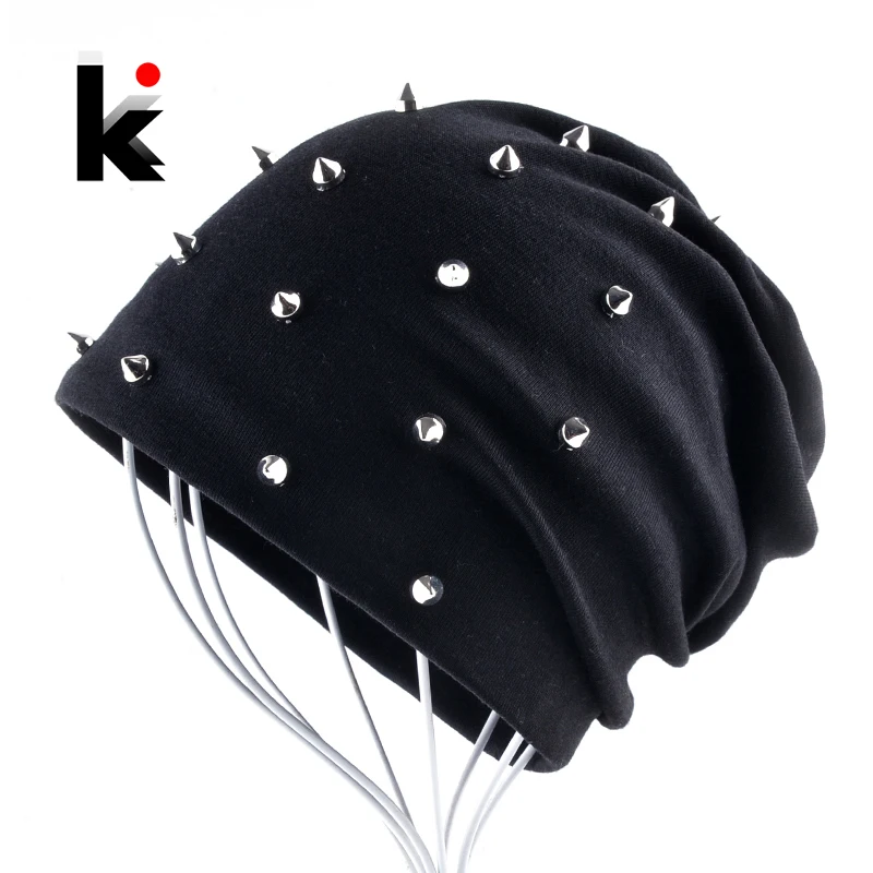 Autumn Beanie Women Solid Color Rivet Skullies Beanies Female Fashion Hip Hop Hat Spring Double Layer Cotton Bonnet Turban Caps
Autumn Beanie Women Solid Color Rivet Skullies Beanies Female Fashion Hip Hop Hat Spring Double Layer Cotton Bonnet Turban Caps