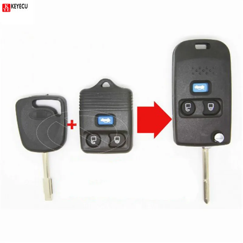 KEYECU ModifIed Folding Remote Key Shell 3 Button Replacement Remote Key Shell Case Fob for Ford Transit With FO21 Blade
KEYECU ModifIed Folding Remote Key Shell 3 Button Replacement Remote Key Shell Case Fob for Ford Transit With FO21 Blade