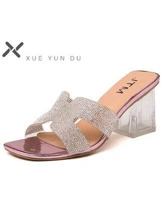 Fashion Summer Crystal Female Slippers Women Shoes Slides Peep Toe Square Low Heels 6CM Slippers Women Shoes Mules Lazy Shoes
Fashion Summer Crystal Female Slippers Women Shoes Slides Peep Toe Square Low Heels 6CM Slippers Women Shoes Mules Lazy Shoes