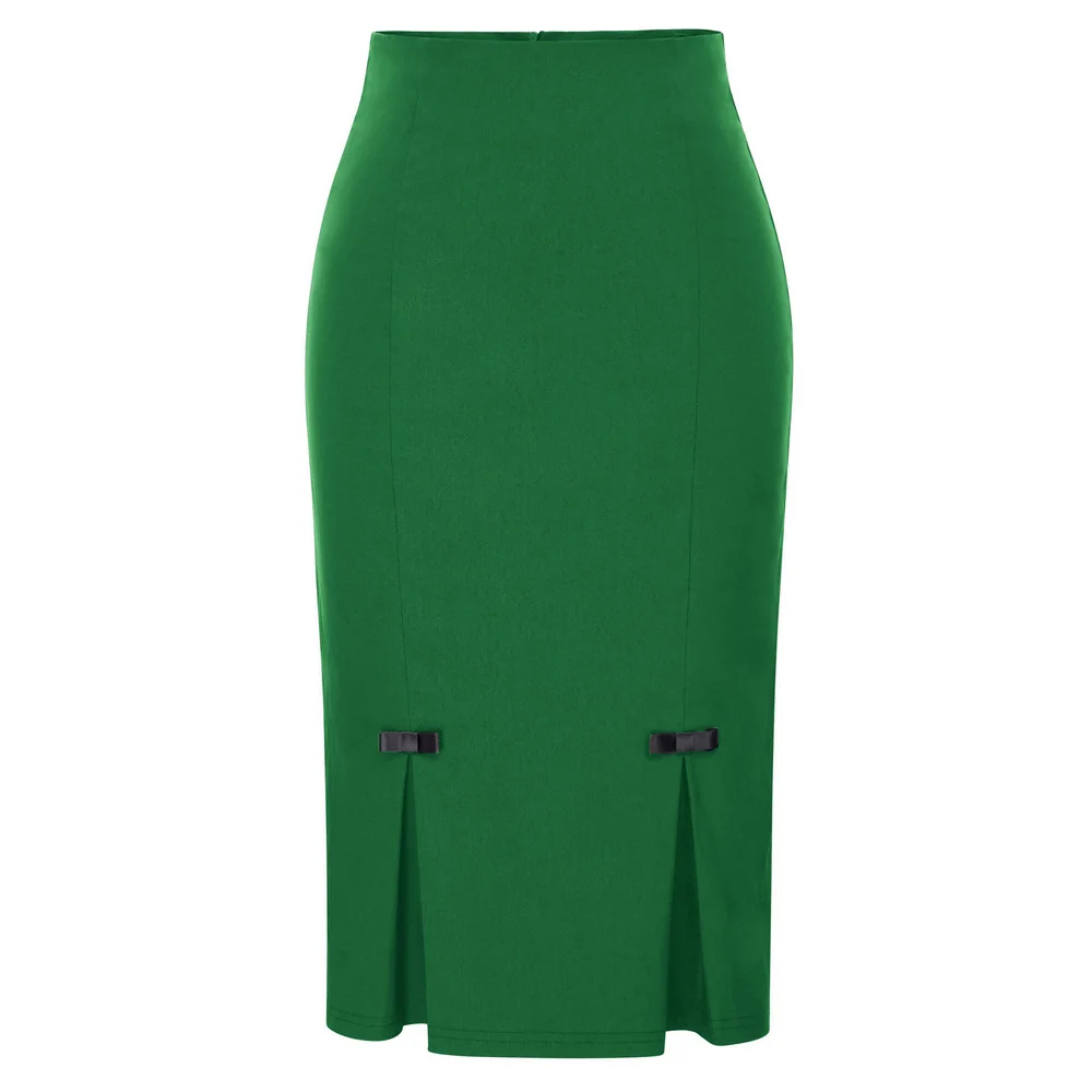 Women Vintage pencil skirt Solid Color High Waist Hips-wrapped knee length split elegant office business lady OL Work Skirts
Women Vintage pencil skirt Solid Color High Waist Hips-wrapped knee length split elegant office business lady OL Work Skirts