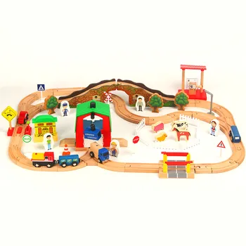 Wooden Railway Set Straight And Curved Extended Track Small Town Track Scene Theme Compatible With Other Brands Of Wooden Tracks
Wooden Railway Set Straight And Curved Extended Track Small Town Track Scene Theme Compatible With Other Brands Of Wooden Tracks