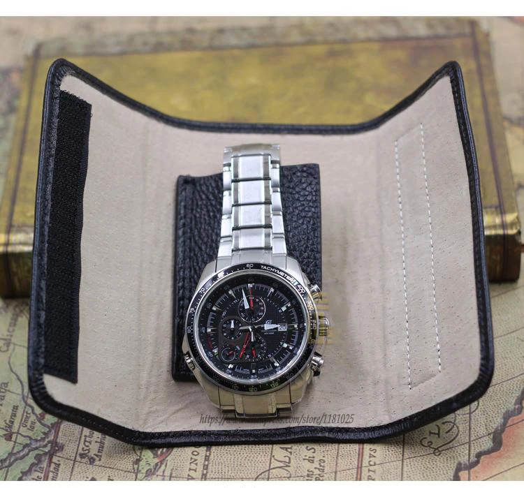 High Quality Portable Black Guine Leather Folding Watch Bag Watch Travel Pouch Watch Holder Jewelry Packaging Props
High Quality Portable Black Guine Leather Folding Watch Bag Watch Travel Pouch Watch Holder Jewelry Packaging Props