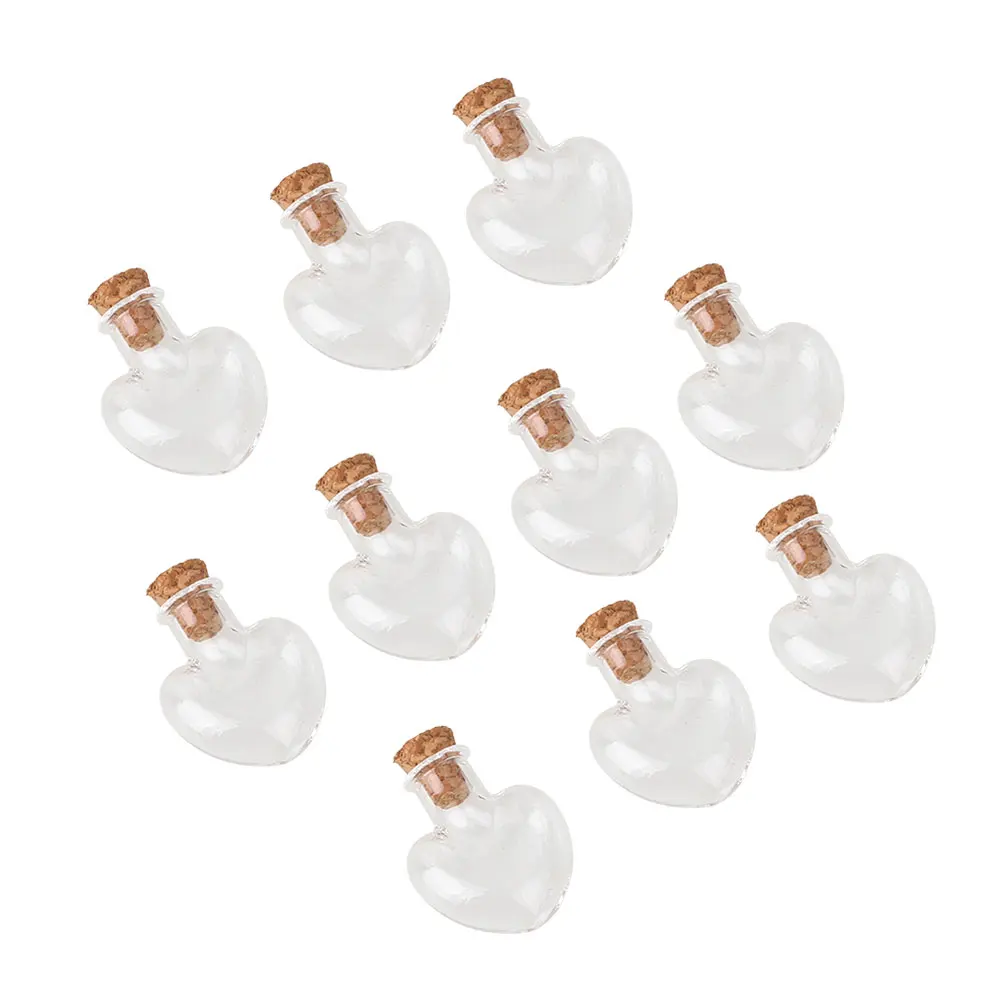 10pcs Glass Bottle Clear Festival Wishing Bottle Heart Shape Decorating Prop Beautiful Party Decor Valentine'S Day Gift Birthday
10pcs Glass Bottle Clear Festival Wishing Bottle Heart Shape Decorating Prop Beautiful Party Decor Valentine'S Day Gift Birthday