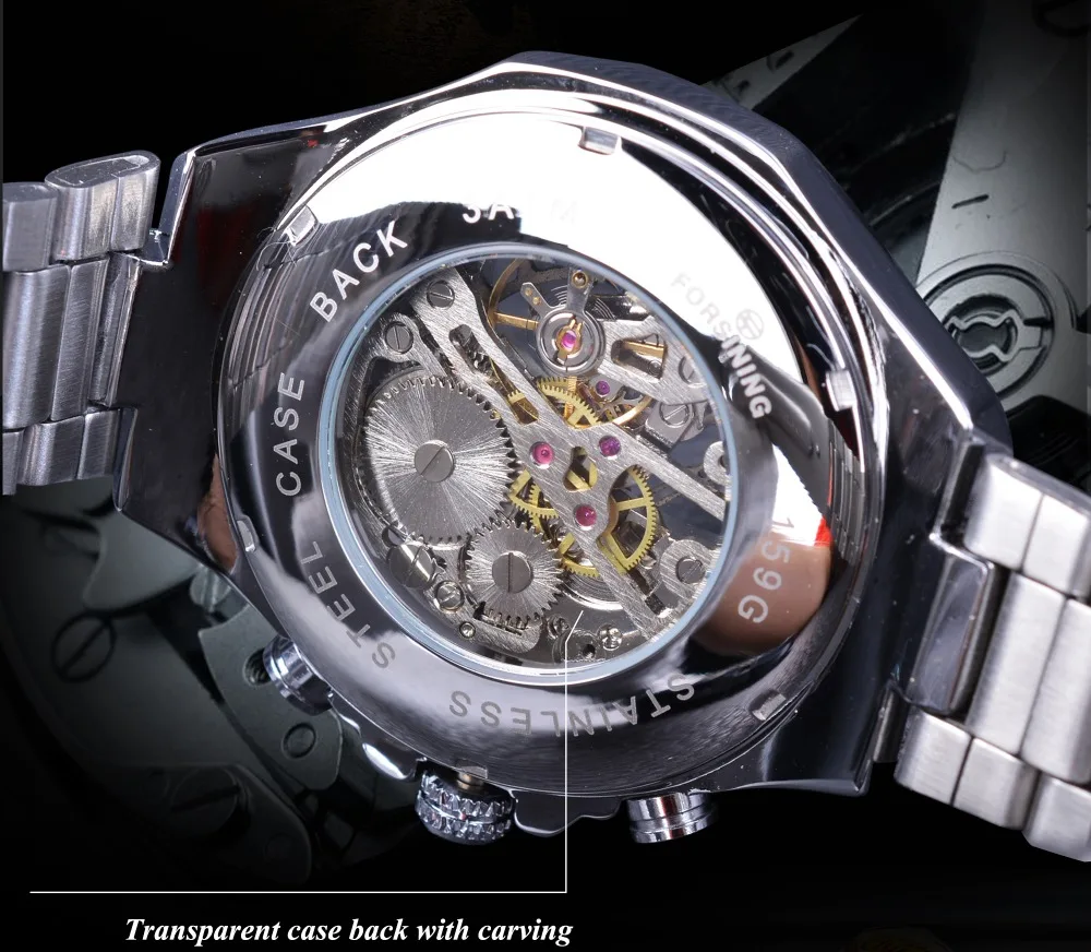 Forsining Mechanical Skeleton Sport Watch