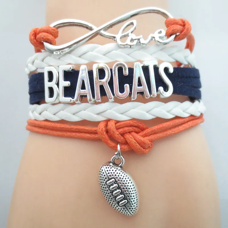 SANDEI Jewelry Infinity Love BEARCATS football Team Bracelet college team wristband Sports friendship gifts B09518
SANDEI Jewelry Infinity Love BEARCATS football Team Bracelet college team wristband Sports friendship gifts B09518
