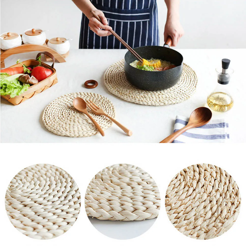 Handcrafted Woven Placemats Round Cup Coaster Mug Dining Mats Kitchen Table Decoration Pad DAG-ship
Handcrafted Woven Placemats Round Cup Coaster Mug Dining Mats Kitchen Table Decoration Pad DAG-ship