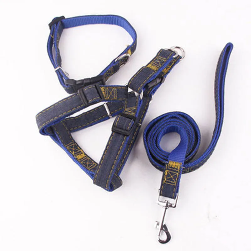 S-XL Three-piece Suit Chest Strap Collar Traction Rope Sewing Cloth Dog Harness Chain Chest Strap Thick Wear Cowboy Dog Leash
S-XL Three-piece Suit Chest Strap Collar Traction Rope Sewing Cloth Dog Harness Chain Chest Strap Thick Wear Cowboy Dog Leash