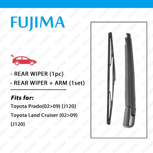 Rear Wiper Blade and Arm for Toyota Land Cruiser J120 / Prado J120 (2002-2009) Back Window Windscreen J12 J120 Rear Wiper Arm
Rear Wiper Blade and Arm for Toyota Land Cruiser J120 / Prado J120 (2002-2009) Back Window Windscreen J12 J120 Rear Wiper Arm