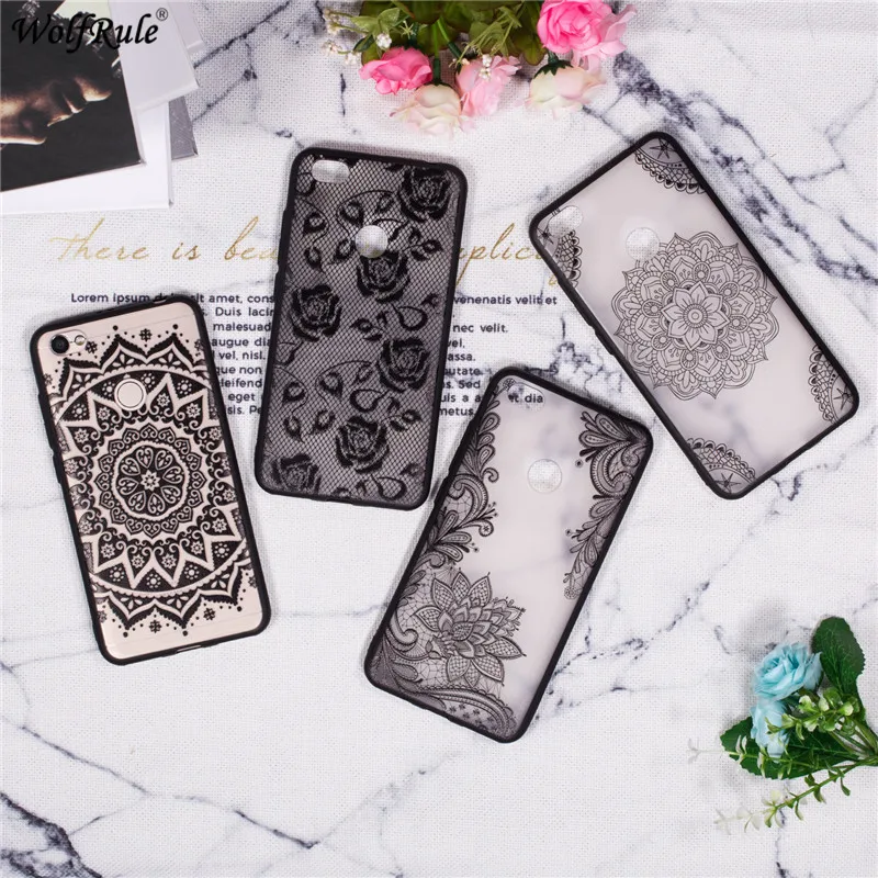For Cover Xiaomi Redmi Note 5A Prime Case Embossed Lace Flower Bumper Phone 5.5'' |