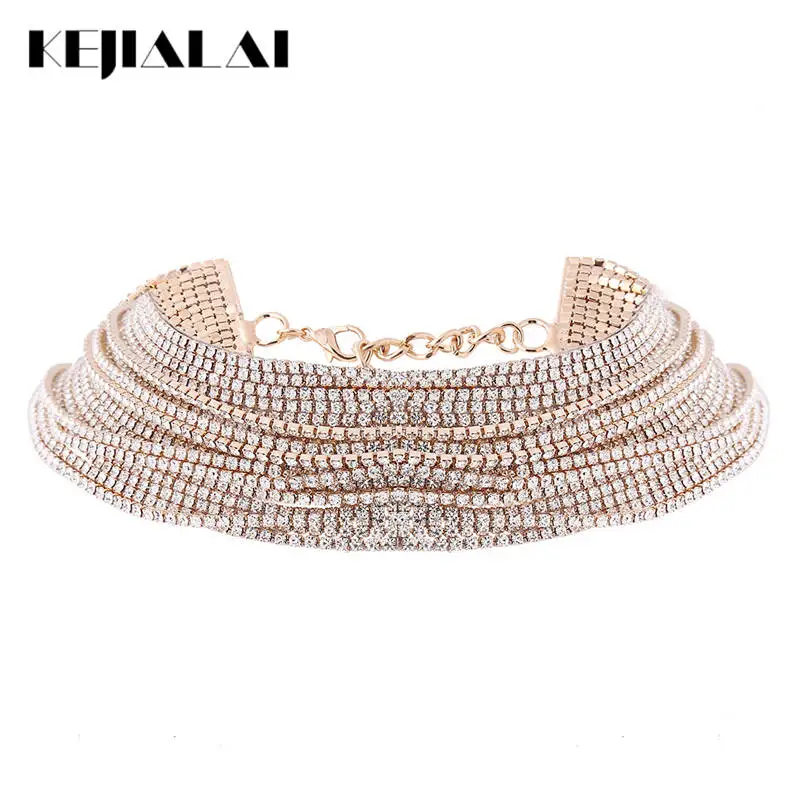 KEJIALAI Retro Simple Multi-layered Necklace Women Rhinestone Chokers Necklace Fashion Jewelry Luxury Chain Necklace QD-N5395
KEJIALAI Retro Simple Multi-layered Necklace Women Rhinestone Chokers Necklace Fashion Jewelry Luxury Chain Necklace QD-N5395