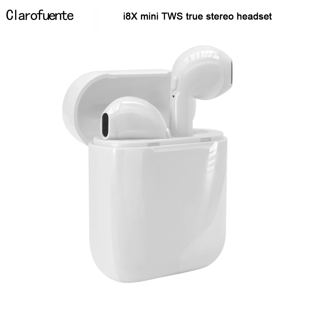 Clarofuente i8X TWS Mini Wireless Bluetooth Earphones Stereo Earbud Headset With Charging Box Mic For iphone Smartphones Airpods
Clarofuente i8X TWS Mini Wireless Bluetooth Earphones Stereo Earbud Headset With Charging Box Mic For iphone Smartphones Airpods