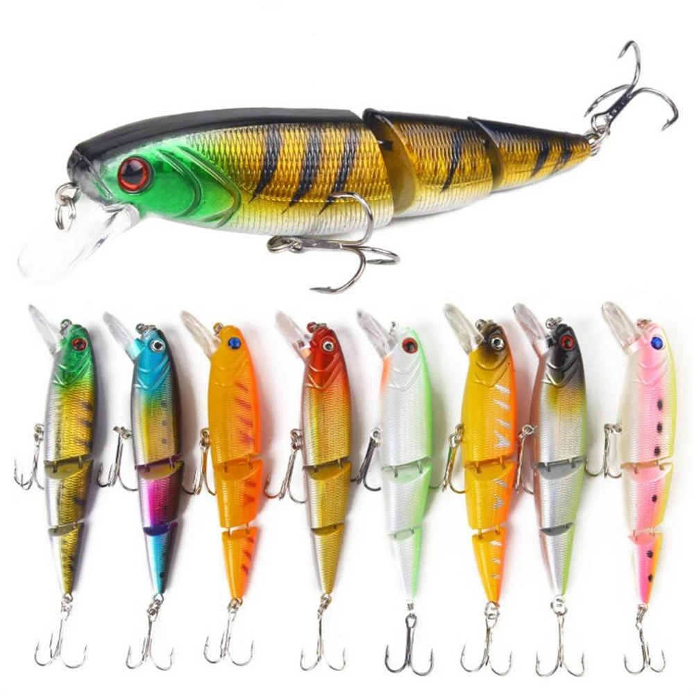 1PCS Colorful three-section Artificial bait 11.5cm/15g rock multi-section Minnow 3D eyes fishing crankbait outdoor fishing gear
1PCS Colorful three-section Artificial bait 11.5cm/15g rock multi-section Minnow 3D eyes fishing crankbait outdoor fishing gear