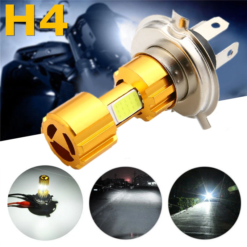1X H4 Led Light Motorcycle COB LED Headlight High/Low Beam Head Lamp Bulb Suboer Bright White 6500K Light DC12-24V
1X H4 Led Light Motorcycle COB LED Headlight High/Low Beam Head Lamp Bulb Suboer Bright White 6500K Light DC12-24V