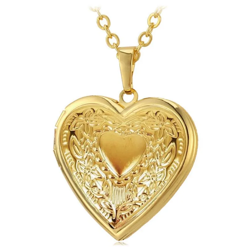 Heart Locket Necklace Pendant Metal Brass Gold Photo Frame Memory Romantic Love Vintage Necklace Women Best Jewelry Gift P326
Heart Locket Necklace Pendant Metal Brass Gold Photo Frame Memory Romantic Love Vintage Necklace Women Best Jewelry Gift P326