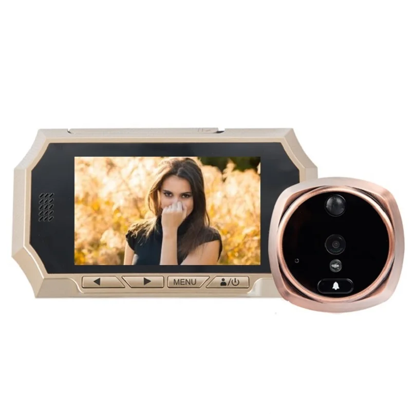 Doorbell timbre inal mbrico video peephole camera 4.3 inch LCD IR Night Vision PIR Motion Sensor Photos Taking Video Recording
Doorbell timbre inal mbrico video peephole camera 4.3 inch LCD IR Night Vision PIR Motion Sensor Photos Taking Video Recording