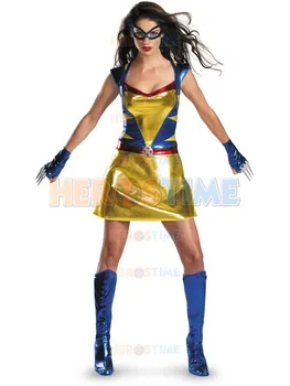 Sexy Wild Thing Superhero Costume Shiny Metallic halloween cosplay X-men Costume the most popular Free shipping
Sexy Wild Thing Superhero Costume Shiny Metallic halloween cosplay X-men Costume the most popular Free shipping