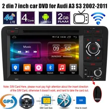 Android 6.0 7 Дюймов 2 din Автомобильный DVD стерео Player Wifi GPS Радио FM AM RDS Для A/udi A3 S3 2002-2011 поддержка камеры заднего вида