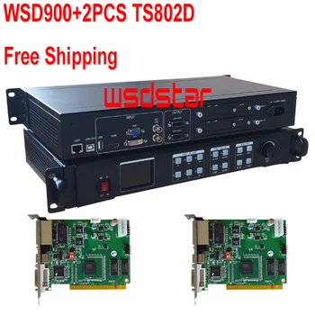 WSD900+2PCS TS802D LED Video Processor input HDMI/DVI/VGA/CVBS 1920*1200 Hot LED rental screen video processor Free Shipping
WSD900+2PCS TS802D LED Video Processor input HDMI/DVI/VGA/CVBS 1920*1200 Hot LED rental screen video processor Free Shipping