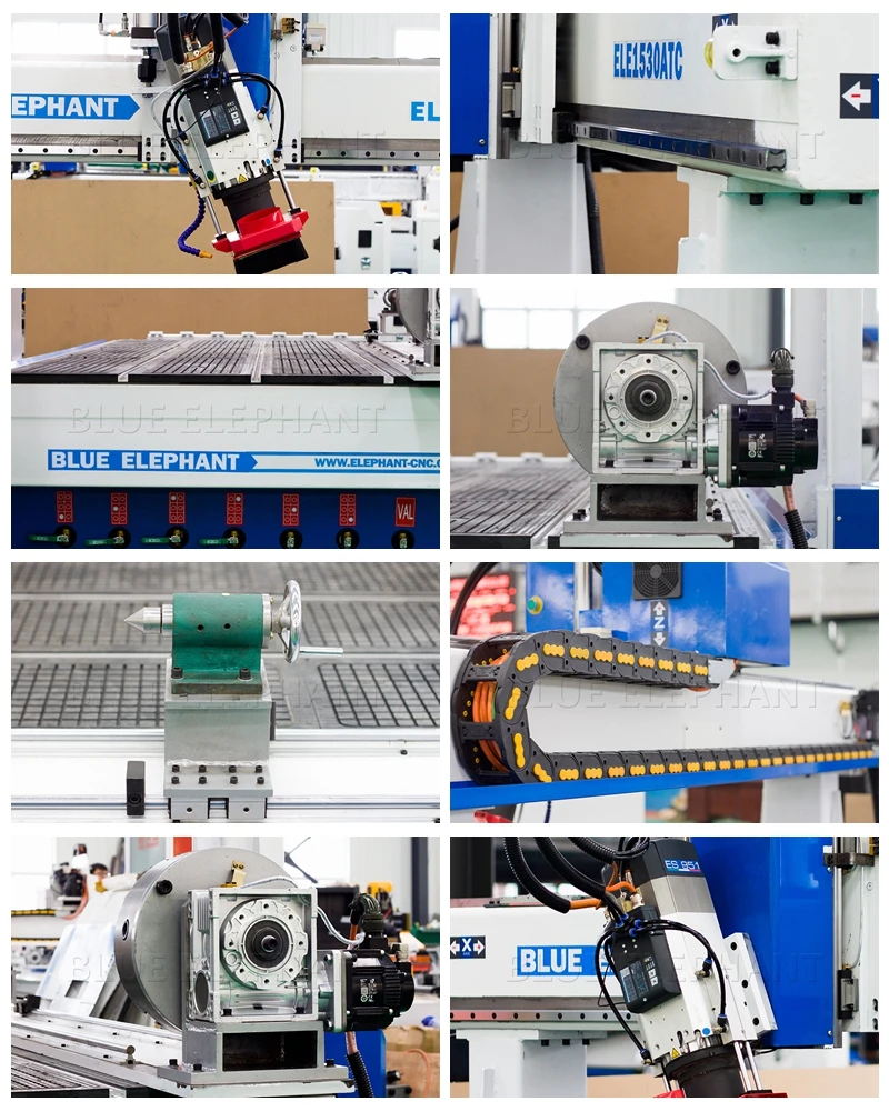 machienry parts of 1530 linear atc 4 axis cnc router with rotary device