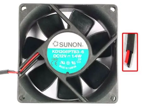 SUNON KD1208PTB3-6 DC 12V 1,4 W 80x80x25mm 2-проводной Вентилятор охлаждения сервера
SUNON KD1208PTB3-6 DC 12V 1,4 W 80x80x25mm 2-проводной Вентилятор охлаждения сервера