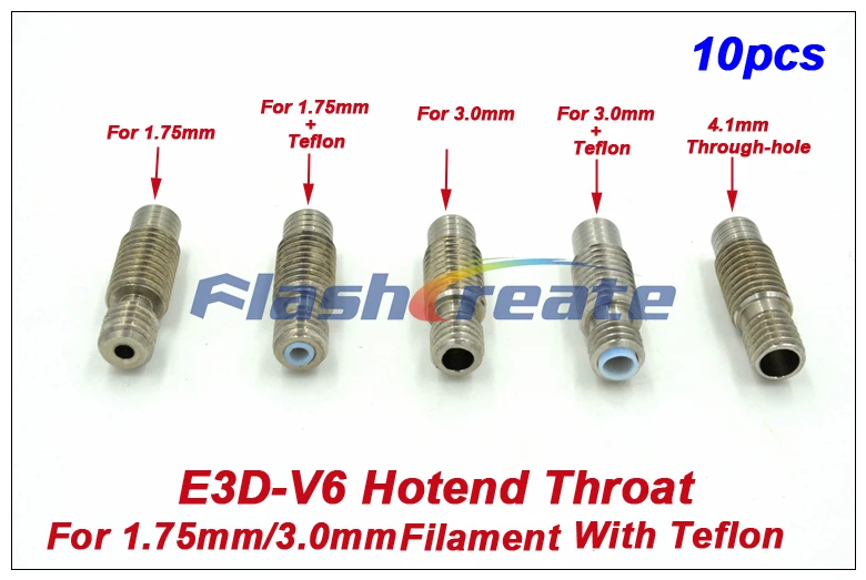 10pcs E3DV6 Heat Break Hotend Throat With Teflon For 1.75mm/3.0mm Filament E3D-V6 Throat Remote Feeding Tube Pipes 2GT Pulley
10pcs E3DV6 Heat Break Hotend Throat With Teflon For 1.75mm/3.0mm Filament E3D-V6 Throat Remote Feeding Tube Pipes 2GT Pulley