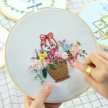 Needlework 3D Embroidery Patterns Flower Basket Kits DIY Sewing Painting Cross Stitching Sets Handmade Art Craft Gift Supply
Needlework 3D Embroidery Patterns Flower Basket Kits DIY Sewing Painting Cross Stitching Sets Handmade Art Craft Gift Supply