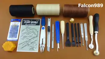 20pcs Leather Craft Sewing Over Stitching wheel Needle Thread Tool Set Punch Chisel Edger Creaser Groover Skiver Beveler Button
20pcs Leather Craft Sewing Over Stitching wheel Needle Thread Tool Set Punch Chisel Edger Creaser Groover Skiver Beveler Button