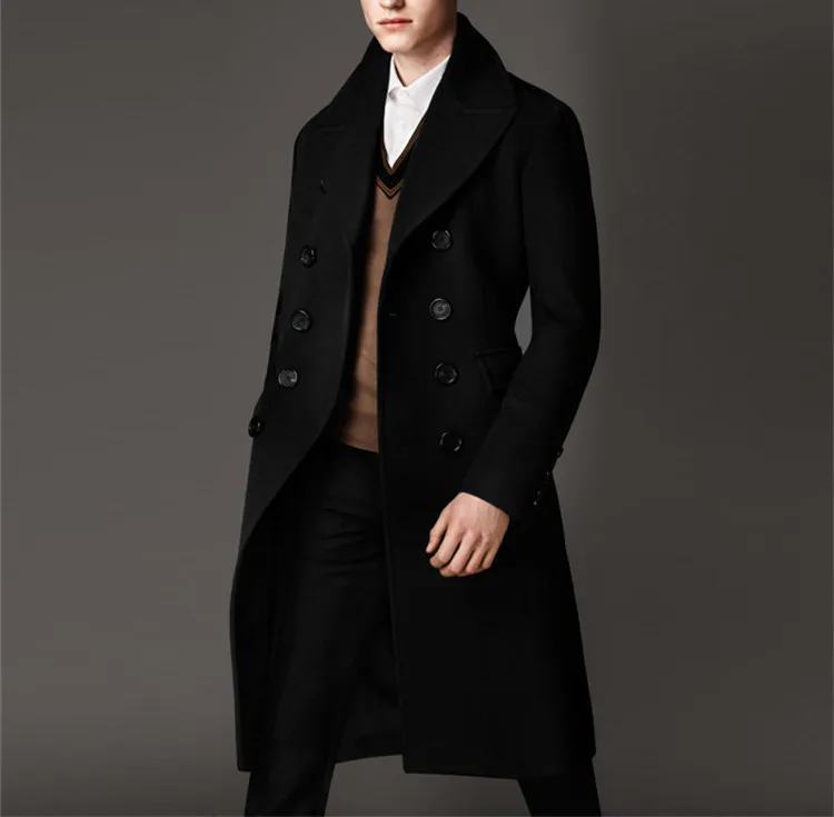 The British business men's coat wool woolen coat Mens winter cashmere windbreaker long large thickened knee code. S-6XL!!
The British business men's coat wool woolen coat Mens winter cashmere windbreaker long large thickened knee code. S-6XL!!
